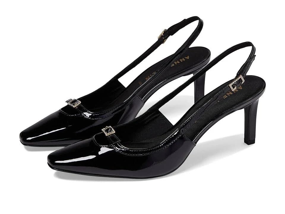 Anne Klein Roxy Slingback Pump - Faux Leather with Buckle Closure and Synthetic Rubber Sole | Image