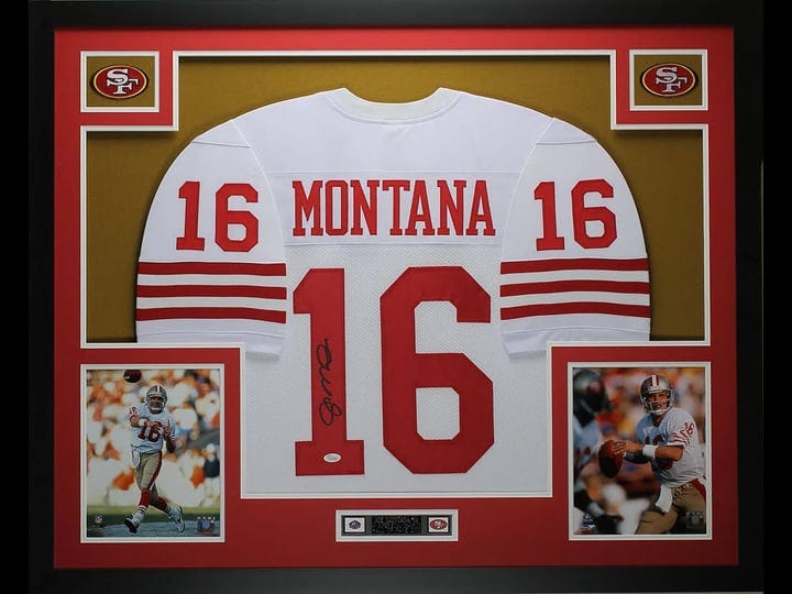 joe-montana-autographed-and-framed-white-49ers-jersey-jsa-coa-d11-l-1