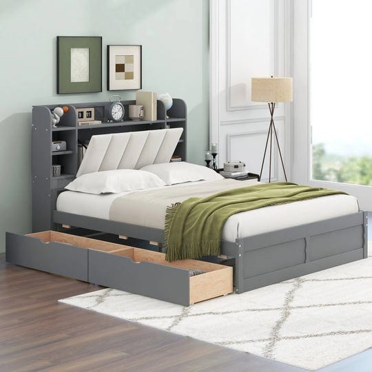 wood-queen-size-platform-bed-with-storage-bookcase-headboard-and-2-drawers-modern-bed-frame-with-uph-1