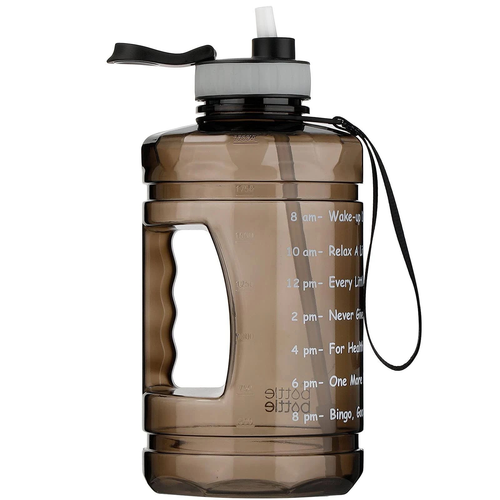64oz Water Jug with Time Marker & Straw for Gym, Outdoor Sports | Image