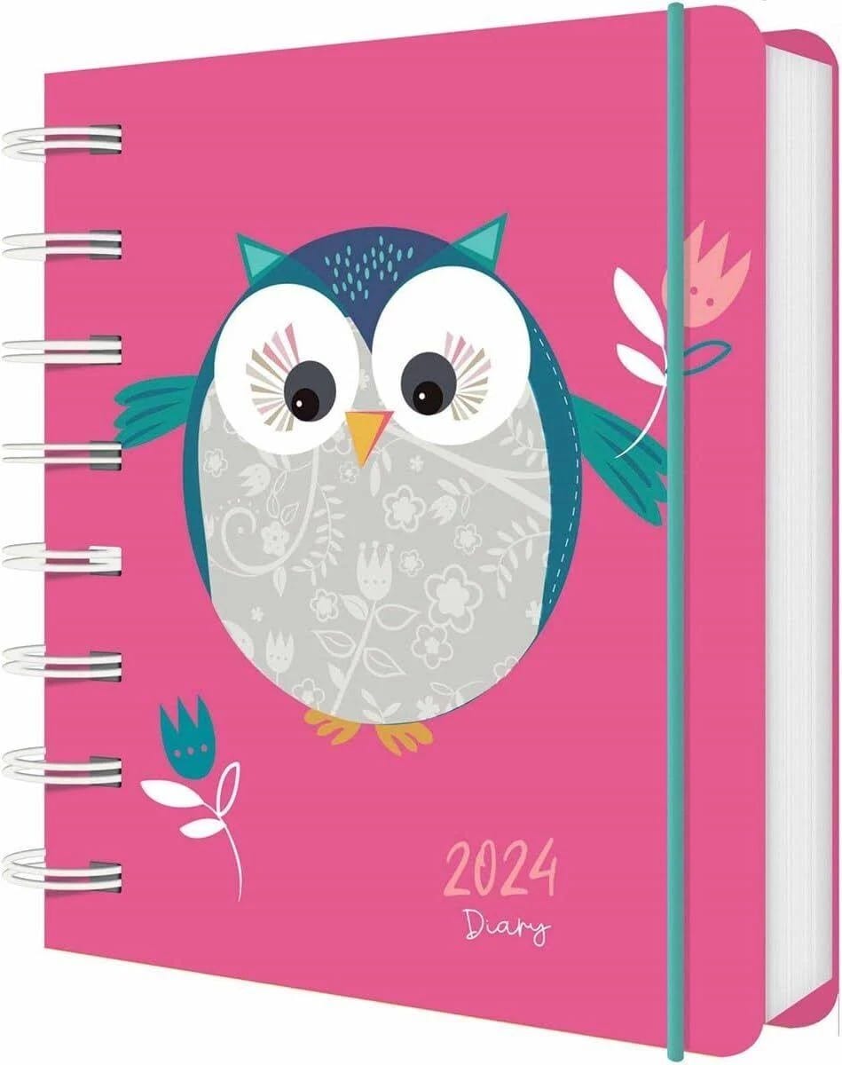 2024 Owl Square Pocket Diary - Carousel Calendars | Image
