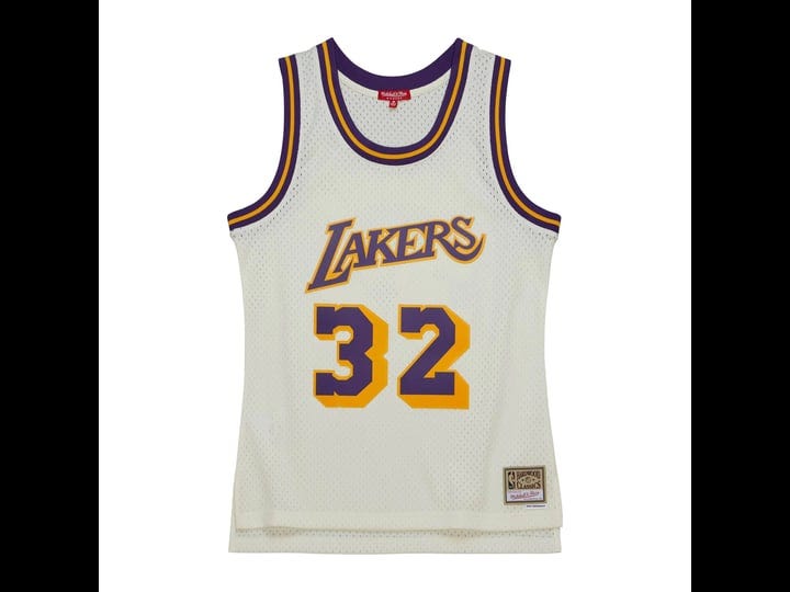 mitchell-and-ness-womens-los-angeles-lakers-nba-magic-johnson-basketball-jersey-in-white-off-white-s-1