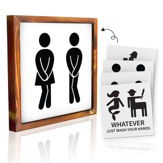 vivegate-unisex-bathroom-sign-with-4-unique-designs-12x12-inch-funny-restroom-sign-unisex-funny-bath-1