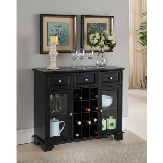 kb-furniture-black-wood-2-glass-door-wine-cabinet-size-one-size-1