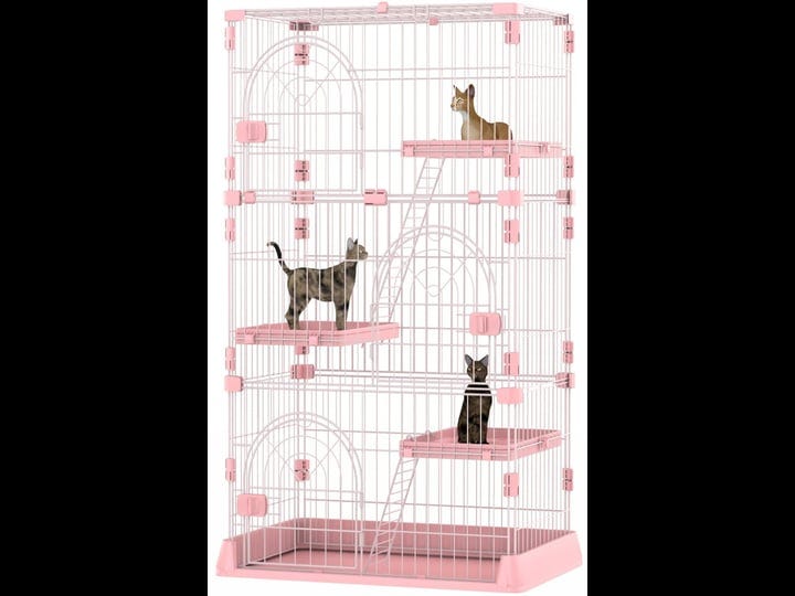 4-tier-wire-cat-cage-playpen-kennel-cat-catios-large-space-30-x-20-x-52-5-inches-for-1-3-cats-pink-c-1