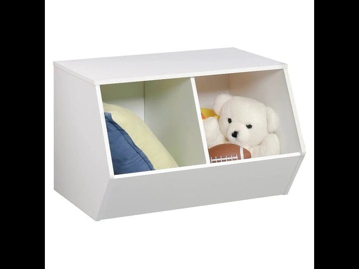 pillowfort-stackable-laminate-2-compartment-bin-white-1