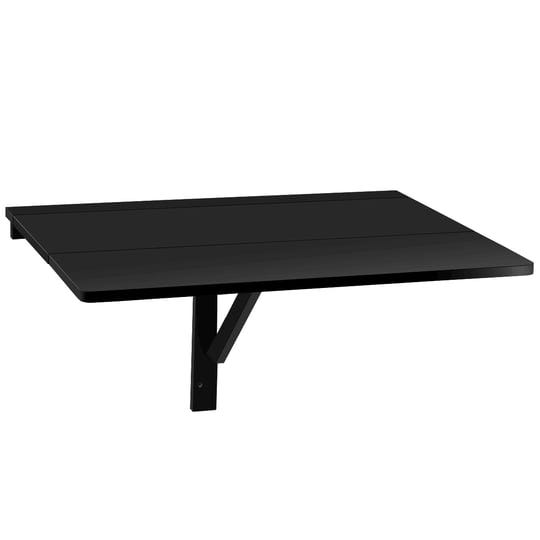 wall-mounted-drop-leaf-table-floating-folding-desk-space-saver-black-1