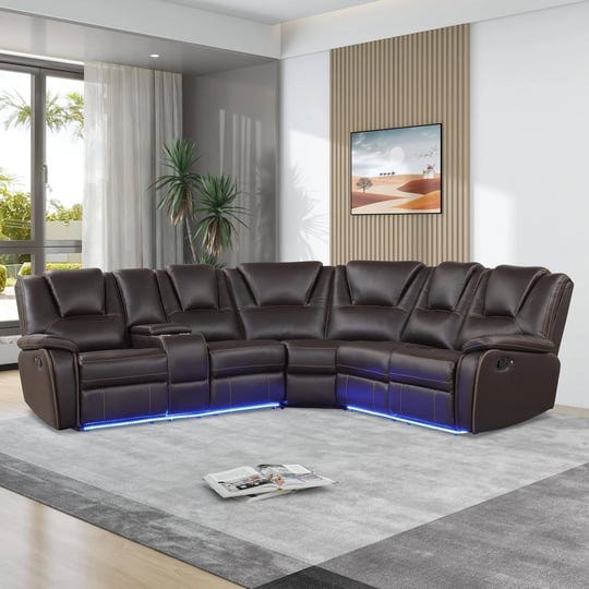 manual-reclining-sectional-sofa-set-with-led-strips-pu-recliner-couch-with-2-cup-holders-and-storage-1