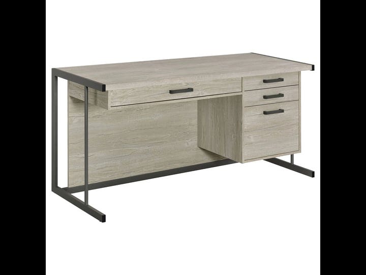 coaster-loomis-4-drawer-rectangular-office-desk-whitewashed-grey-and-gunmetal-1