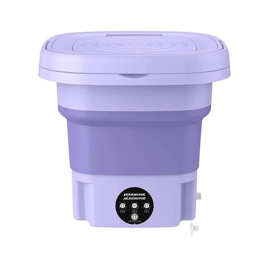 foldable-laundry-machine-with-detachable-drain-basket-purple-1