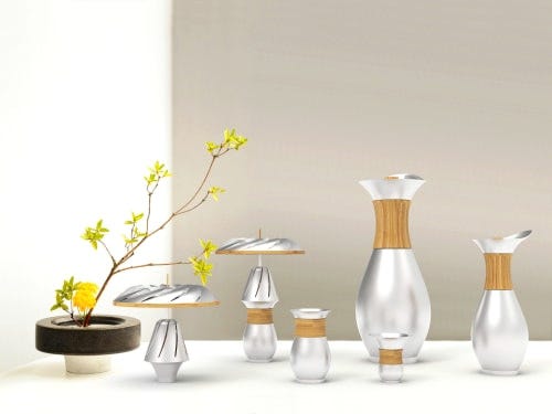 Tea wine accessories in stainless steel and bamboo