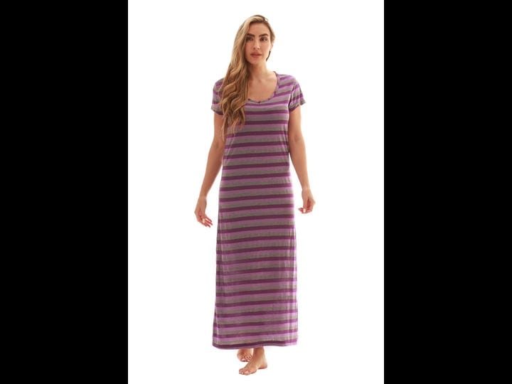 just-love-womens-stripe-maxi-dress-knit-jersey-t-shirt-dress-for-women-purple-stripe-large-1