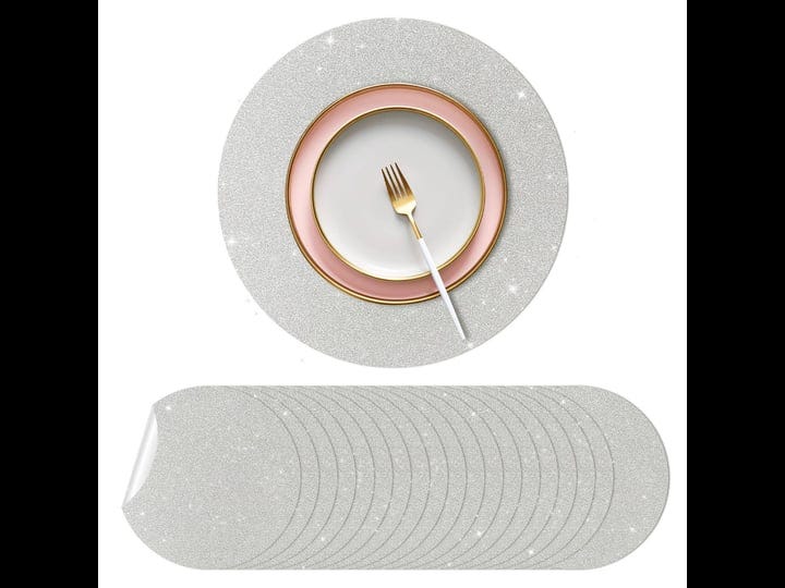 whatwears-50-pcs-glitter-placemats-12-5-silver-sparkle-placemats-round-disposable-table-mats-decorat-1