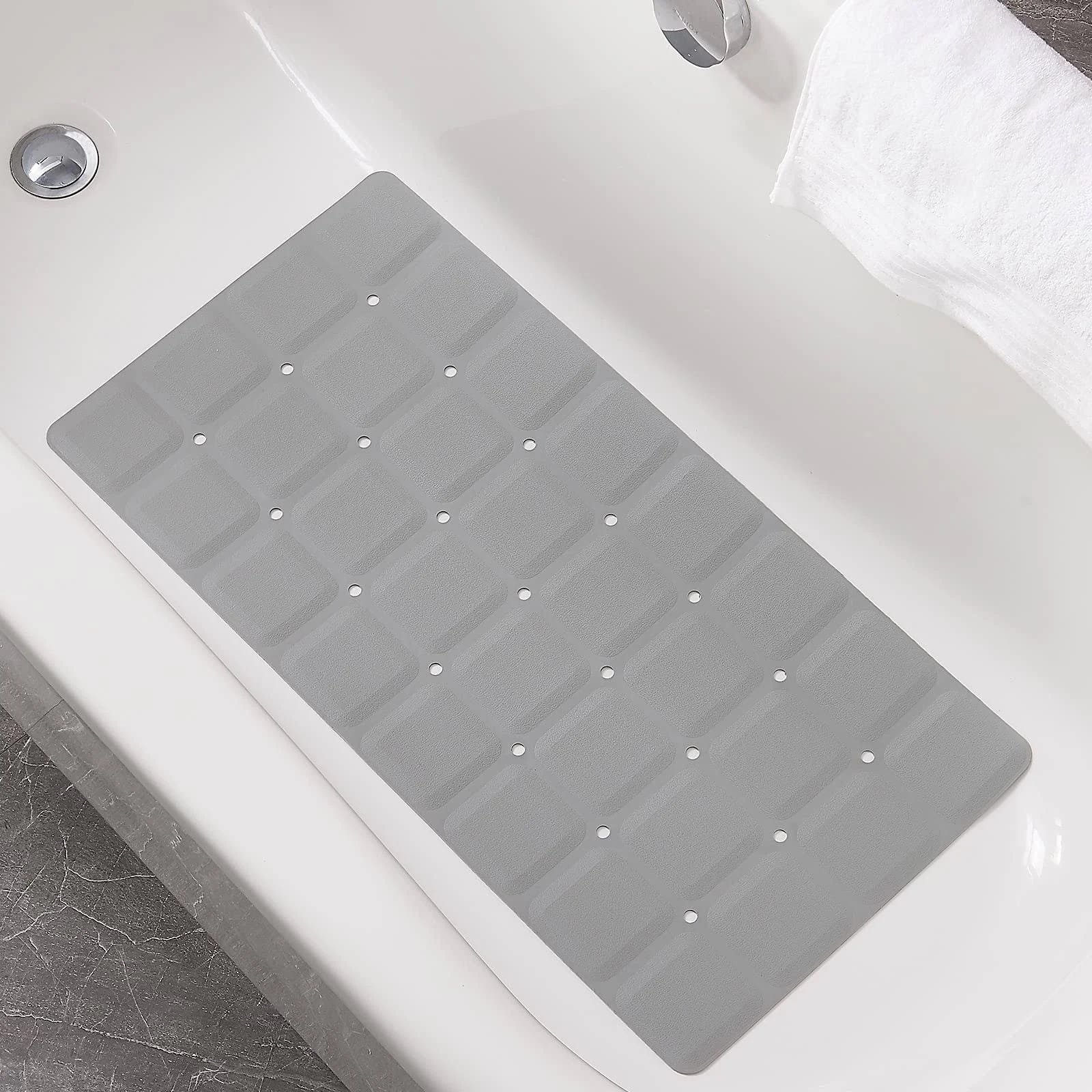 Anti-Slip Foldable Shower Mat with Drainage Holes for Textured Tubs | Image