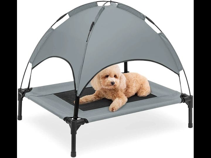 dog-elevated-bed-w-canopy-style-a-gray-1