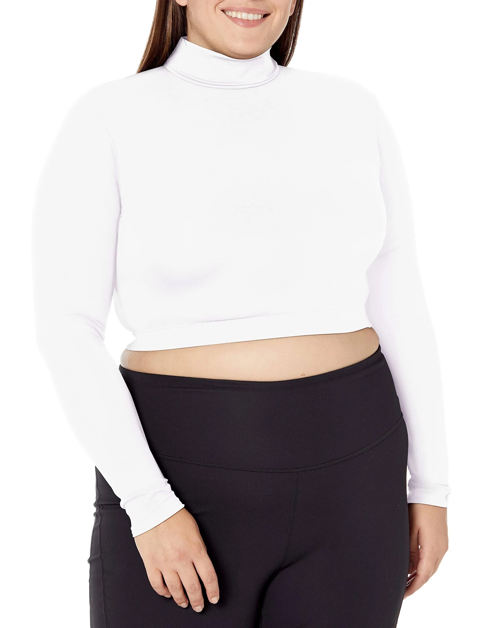 Stylish Capezio Turtleneck Long Sleeve Top for Women | Image