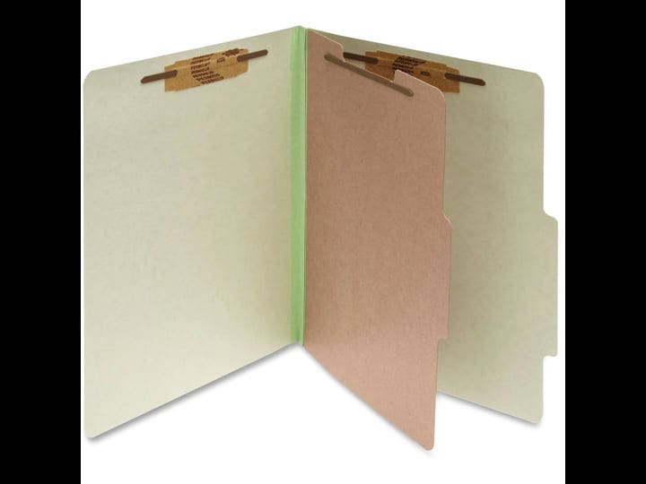 acco-pressboard-25-pt-classification-folders-letter-4-section-leaf-green-10-box-1