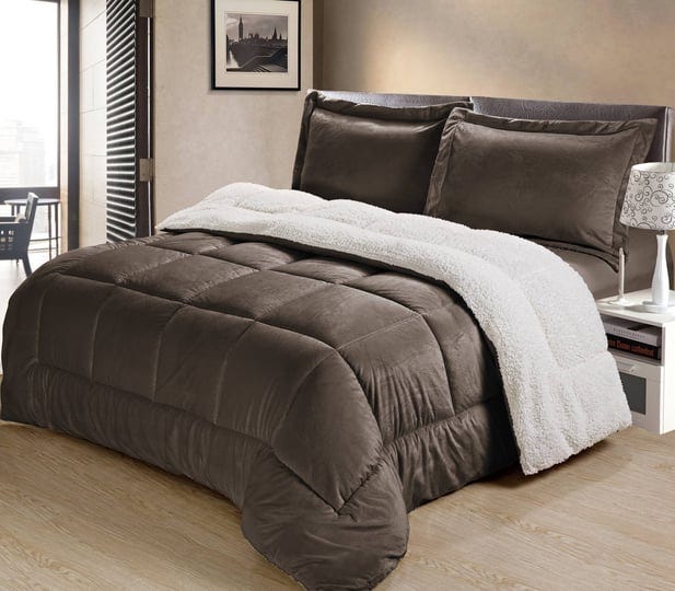 swift-home-ultra-plush-reversible-faux-micromink-and-sherpa-3-pc-comforter-pillow-shams-set-chocolat-1
