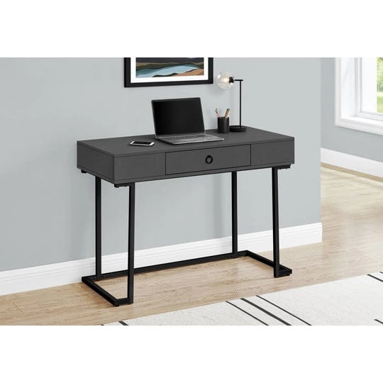 monarch-computer-desk-42l-modern-grey-black-metal-1