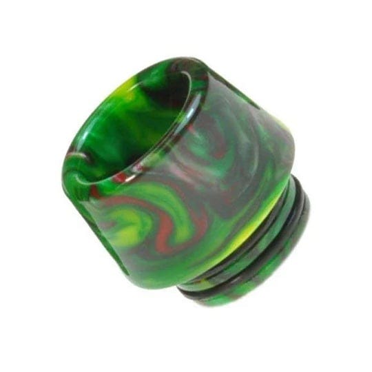 armerah-marbled-cone-810-drip-tip-ecig-mouthpiece-short-wide-epoxy-resin-single-green-1