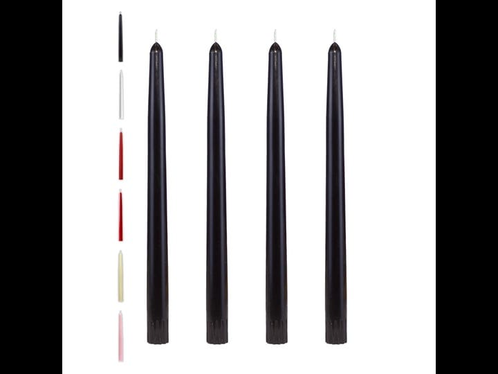 candlenscent-taper-candles-tapered-candlesticks-dripless-10-inch-unscented-black-4-pack-1