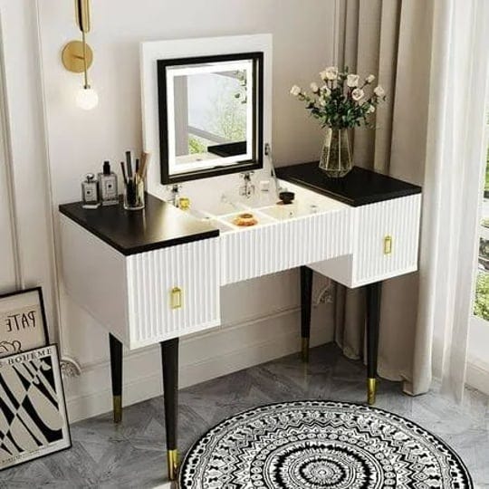 euroco-modern-vanity-set-with-flip-top-mirror-and-led-light-dressing-table-with-2-drawers-43-3-inch--1