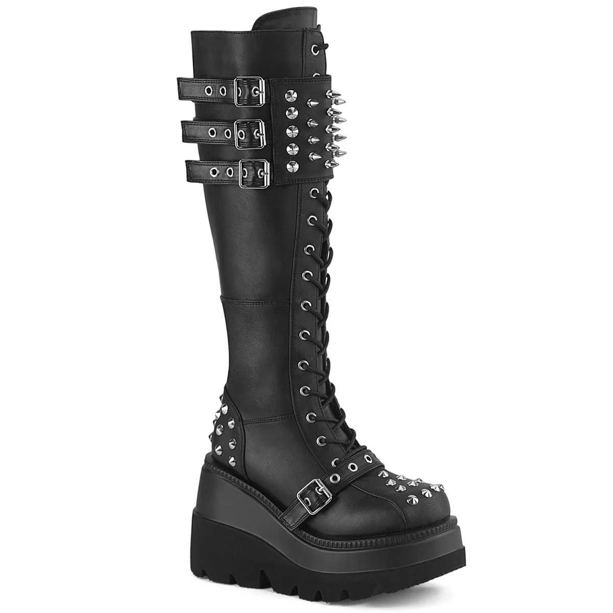 Chic Vegan Knee-High Platform Boots | Image