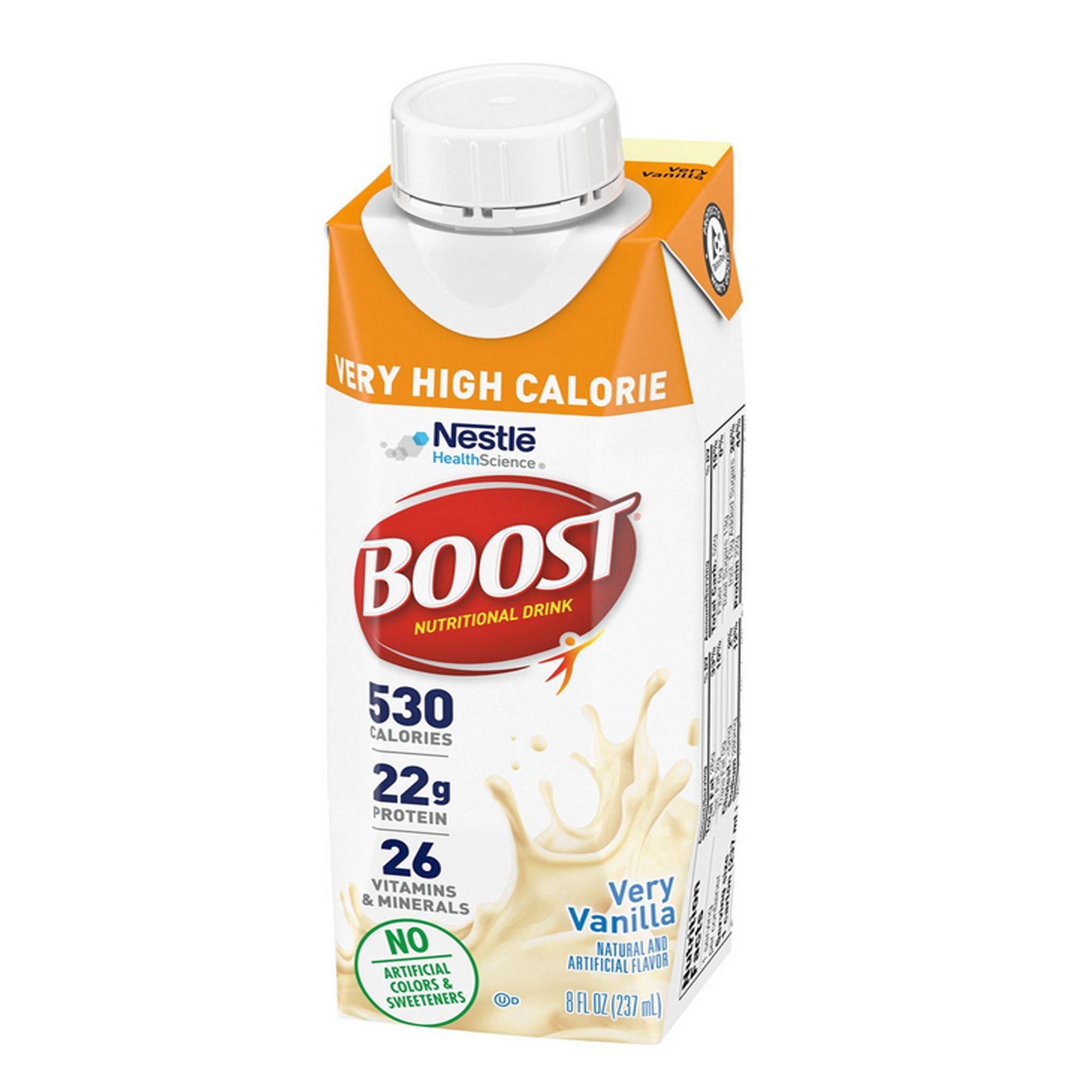 Boost High Calorie Strawberry Protein Drink, 8 oz. Carton - Case/24 | Image