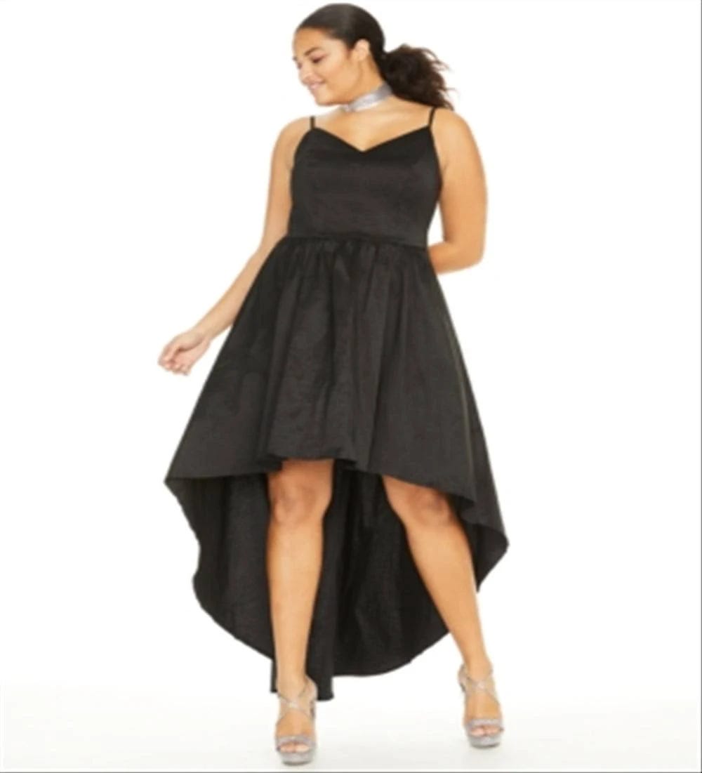 Stylish, Trendy Plus Size Formal Dress - Black | Image