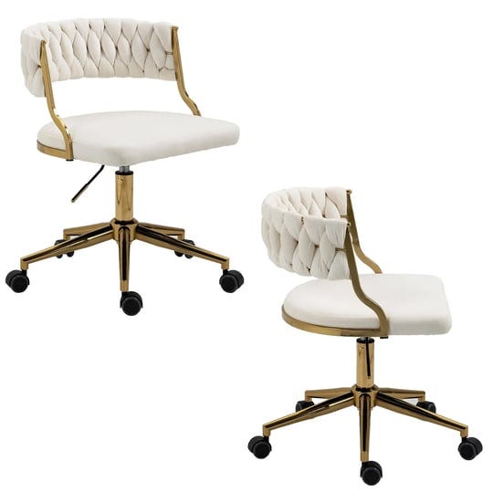 2pack-velvet-office-desk-chair-with-hand-woven-backrest-beige-1