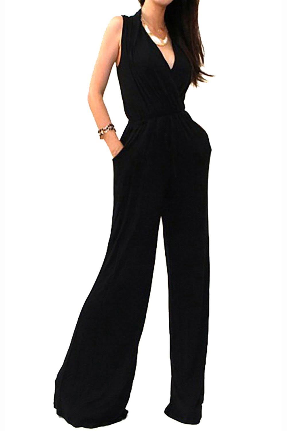 Chic Rayon Jersey Knit Jumpsuit - Made in the USA | Image