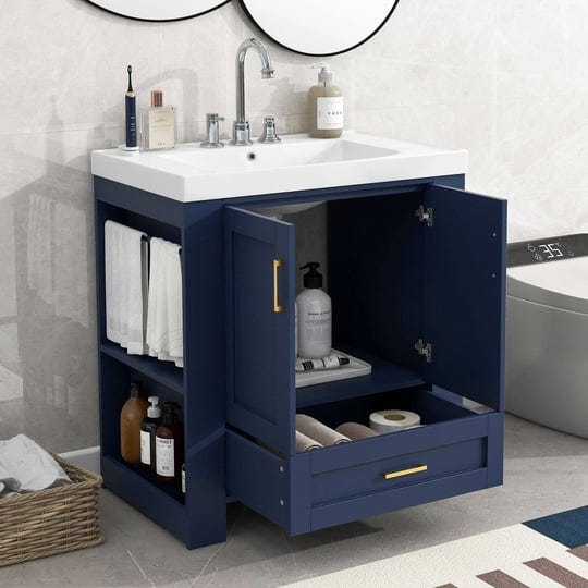 30-in-w-x-18-in-d-x-33-in-h-single-freestanding-bath-vanity-in-blue-with-white-cultured-marble-top-1