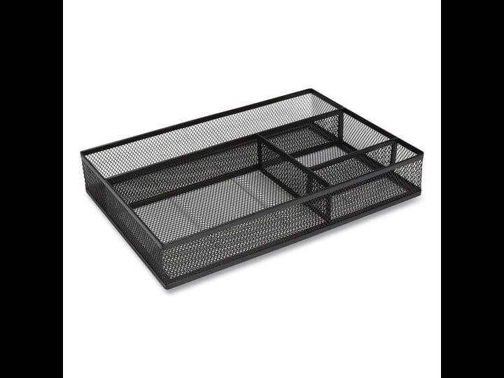tru-red-mesh-drawer-organizer-4-compartment-13-58-x-9-45-x-2-2-black-1