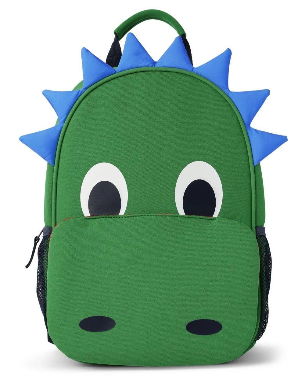 Embroidered Dino Backpack for Toddlers: Zip, Mesh Pockets, and Adjustable Straps | Image