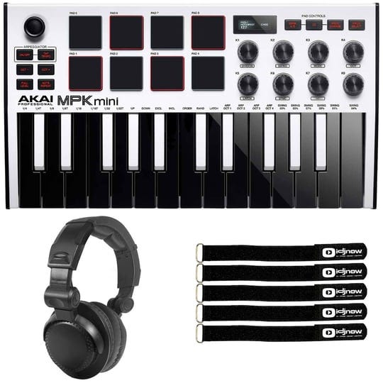 akai-professional-mpk-mini-mk3-white-keyboard-and-pad-controller-with-dj-headphones-package-1