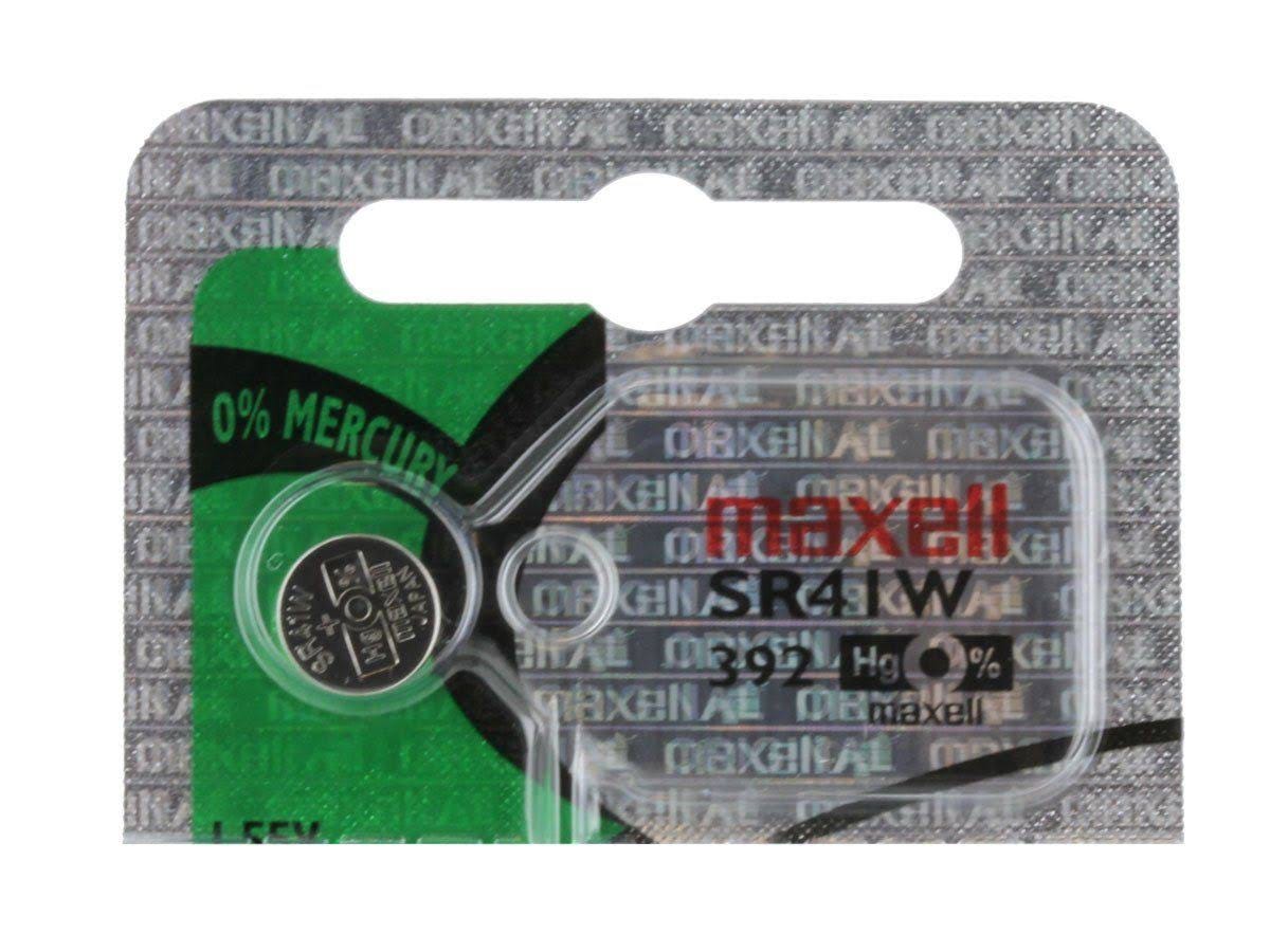 Maxell 5 Pack of 392 Button Cells SR41W Watch Batteries | Image
