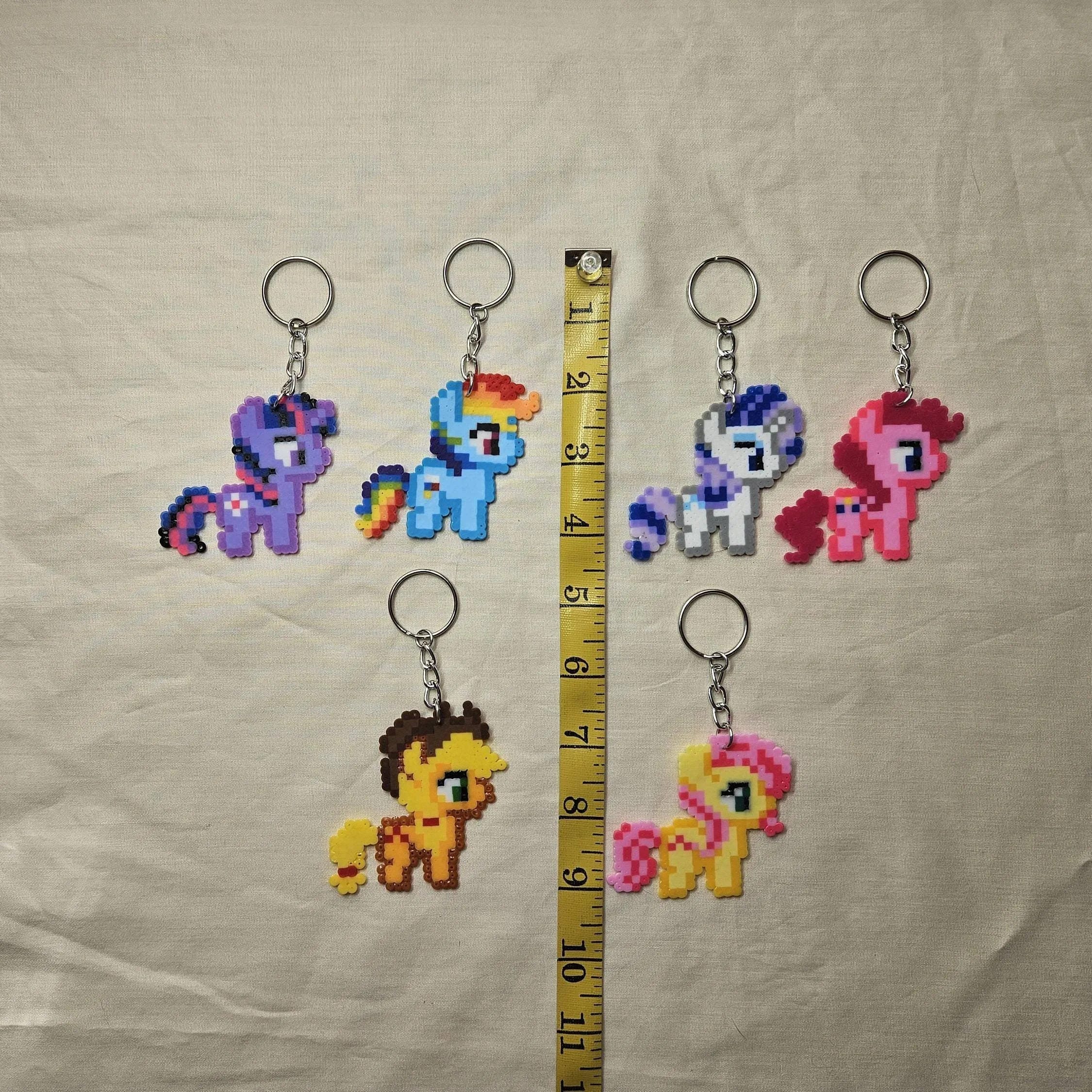 Handmade Mini Pony Bead Keychains | Image