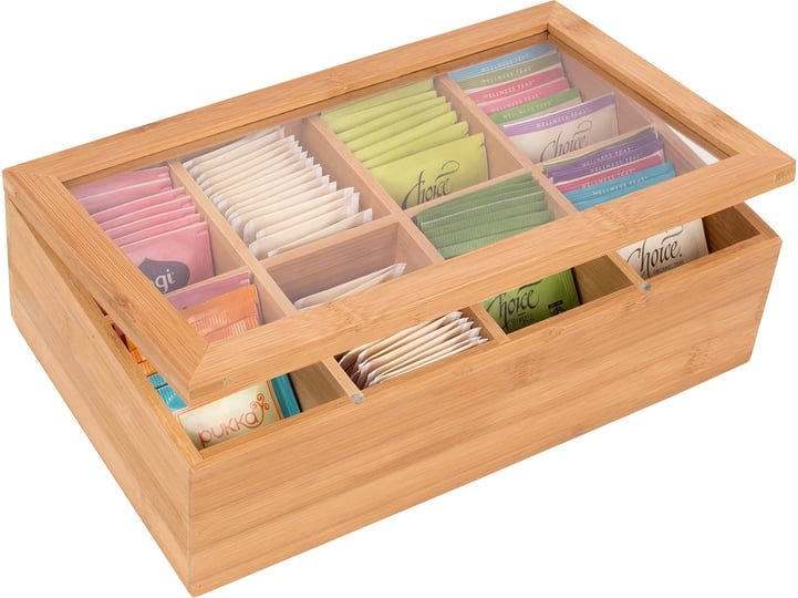 trademark-innovations-12-bamboo-8-section-tea-storage-box-with-hinged-clear-lid-1
