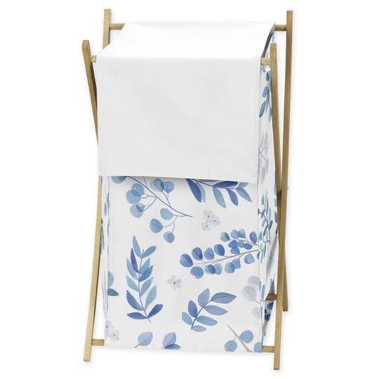 botanical-laundry-hamper-blue-sweet-jojo-designs-1