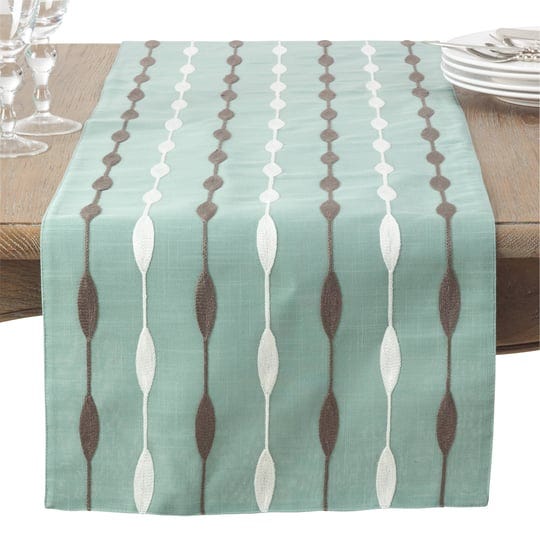 saro-lifestyle-modern-embroidered-design-table-runner-aqua-16x90-1