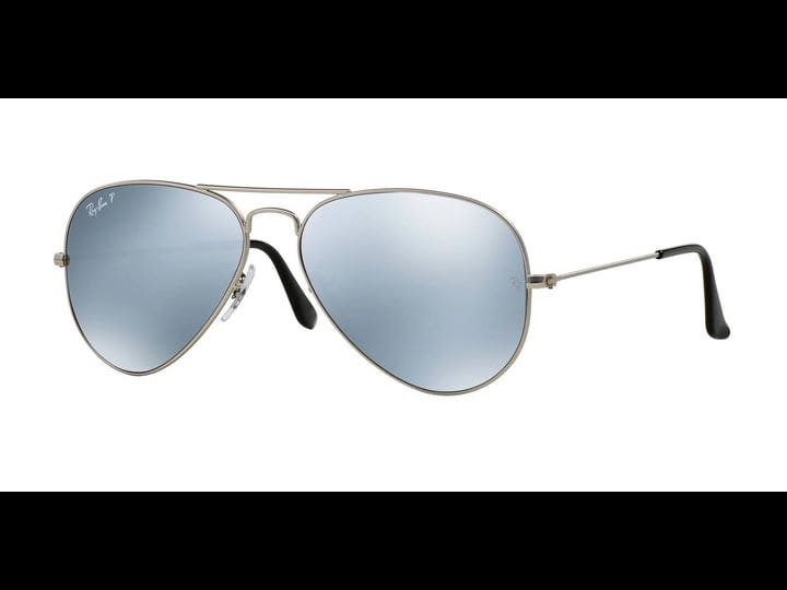 ray-ban-58-aviator-pilot-sunglasses-silver-matte-1
