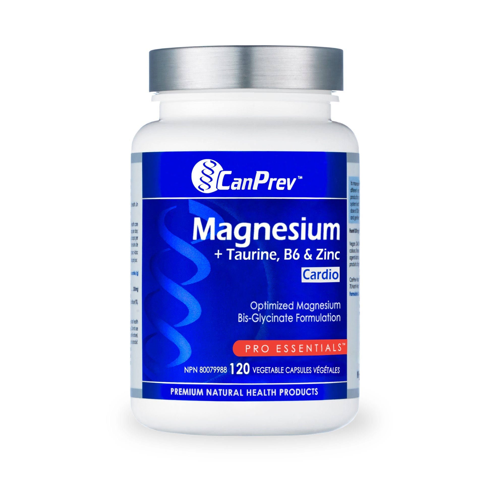 CanPrev Magnesium + Taurine, B6 & Zinc Cardio for Cardiovascular Support | Image