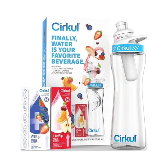 cirkul-plastic-water-bottle-starter-kit-with-blue-lid-22oz-2-flavor-cartridges-1