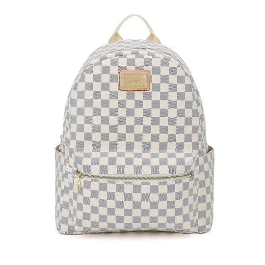 fr-fashion-co-21-womens-checkered-leather-backpack-white-1