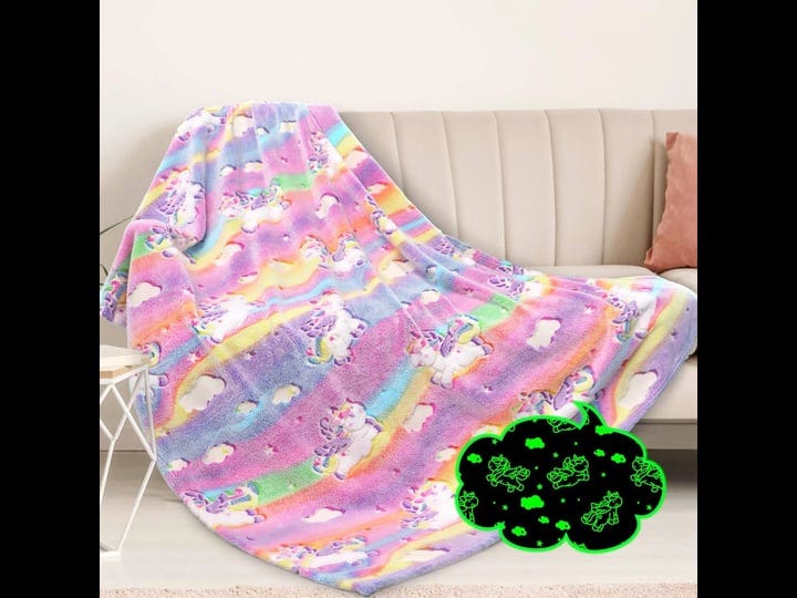 unicorn-blanket-glow-in-the-dark-blanket-kids-fleece-blanket-gifts-for-girls-age-6-8-soft-throw-blan-1