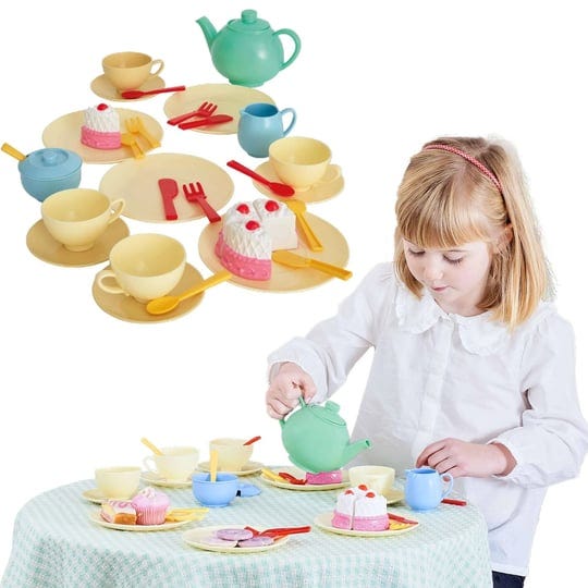 casdon-36-piece-tea-set-colourful-toy-playset-with-teapot-milk-jug-cups-and-saucers-cake-and-more-su-1