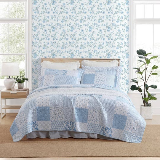 laura-ashley-twin-colleens-coastal-patchwork-100-cotton-quilt-set-blue-1