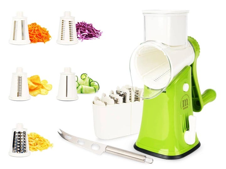 munch-rotary-cheese-grater-cheese-shredder-with-handle-5-stainless-steel-blades-manuel-rotating-chee-1
