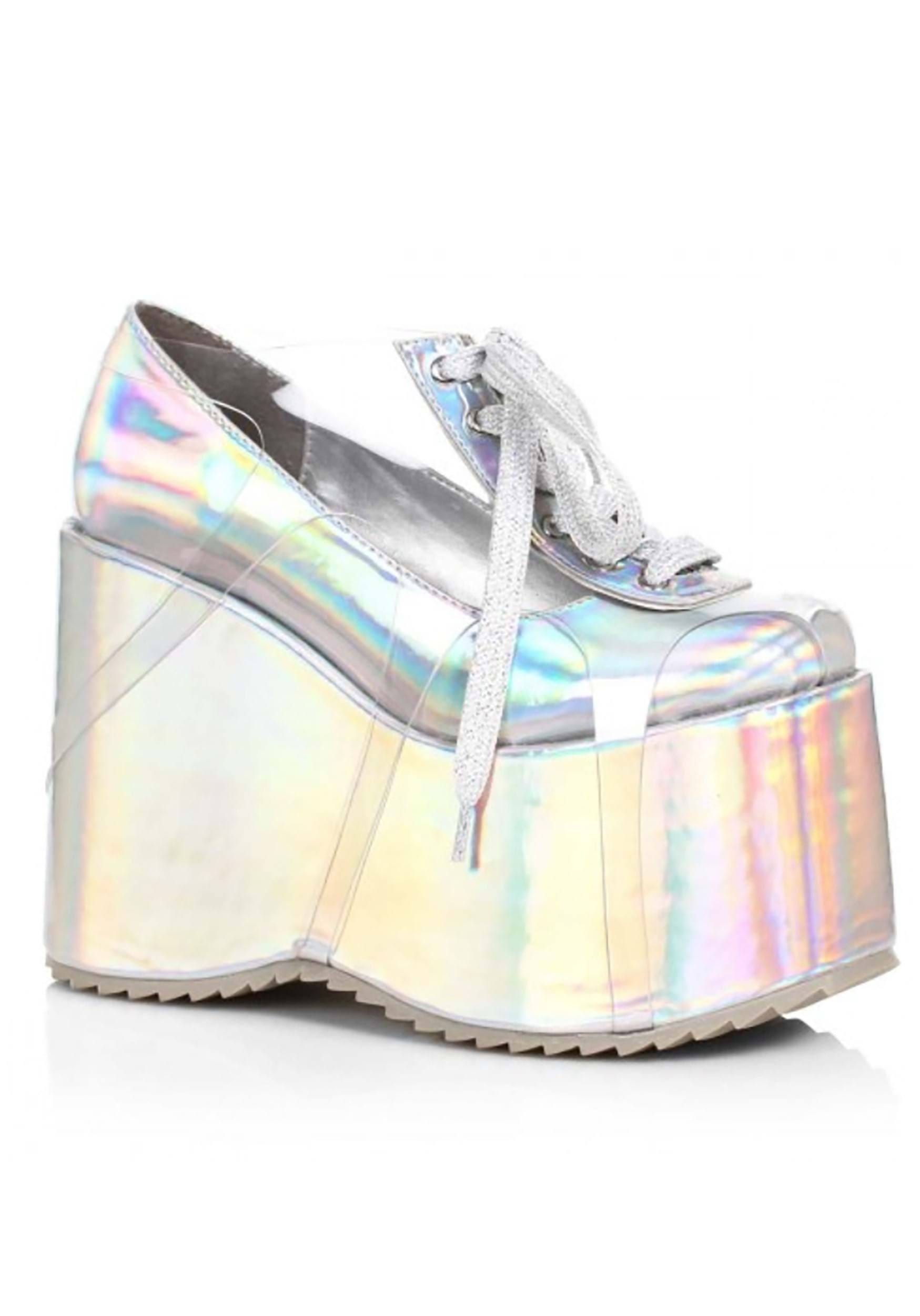 Twinkle Toes: Hologram Platform Shoes for Stylish Ladies | Image