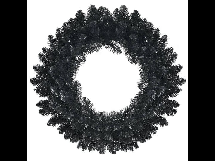 topbuy-24-black-halloween-wreath-faux-pine-wreath-powered-by-battery-pre-lit-artificial-wreath-for-c-1